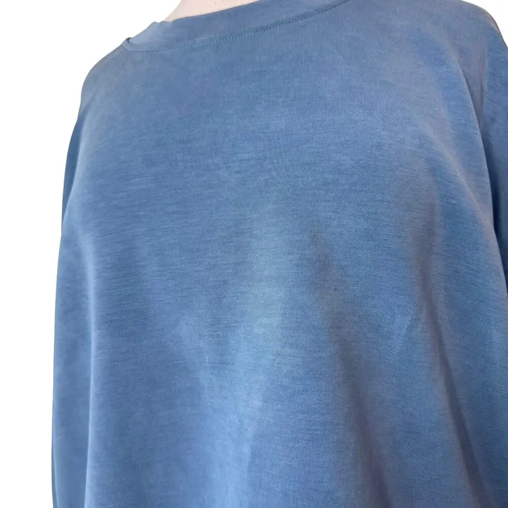 Lululemon Perfectly Oversized Cropped Crew Softstreme Wild Indigo Blue Size 10